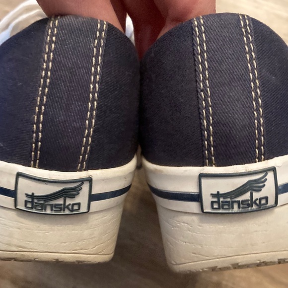 Dansko Navy Blue Canvas Clogs Sz 39 - Picture 7 of 10